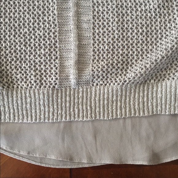 THML Sweater Knit Split Back Crossover Back Detail Silver Gray Small - Picture 6 of 10